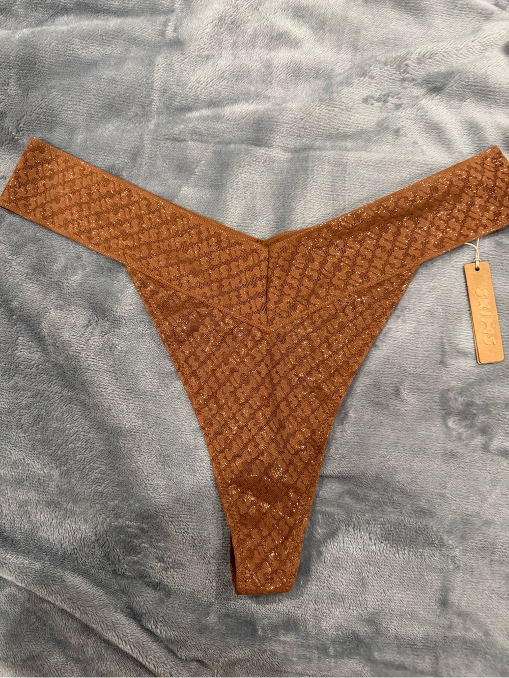 SKIMS Copper Lace Thong Bikini